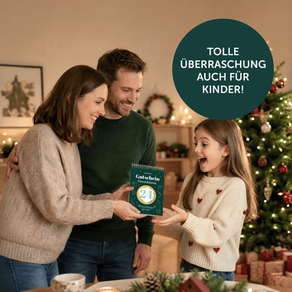 Gutschein Adventskalender 2026 mit 24 Rubbelaufkleber Weihnachtskalender