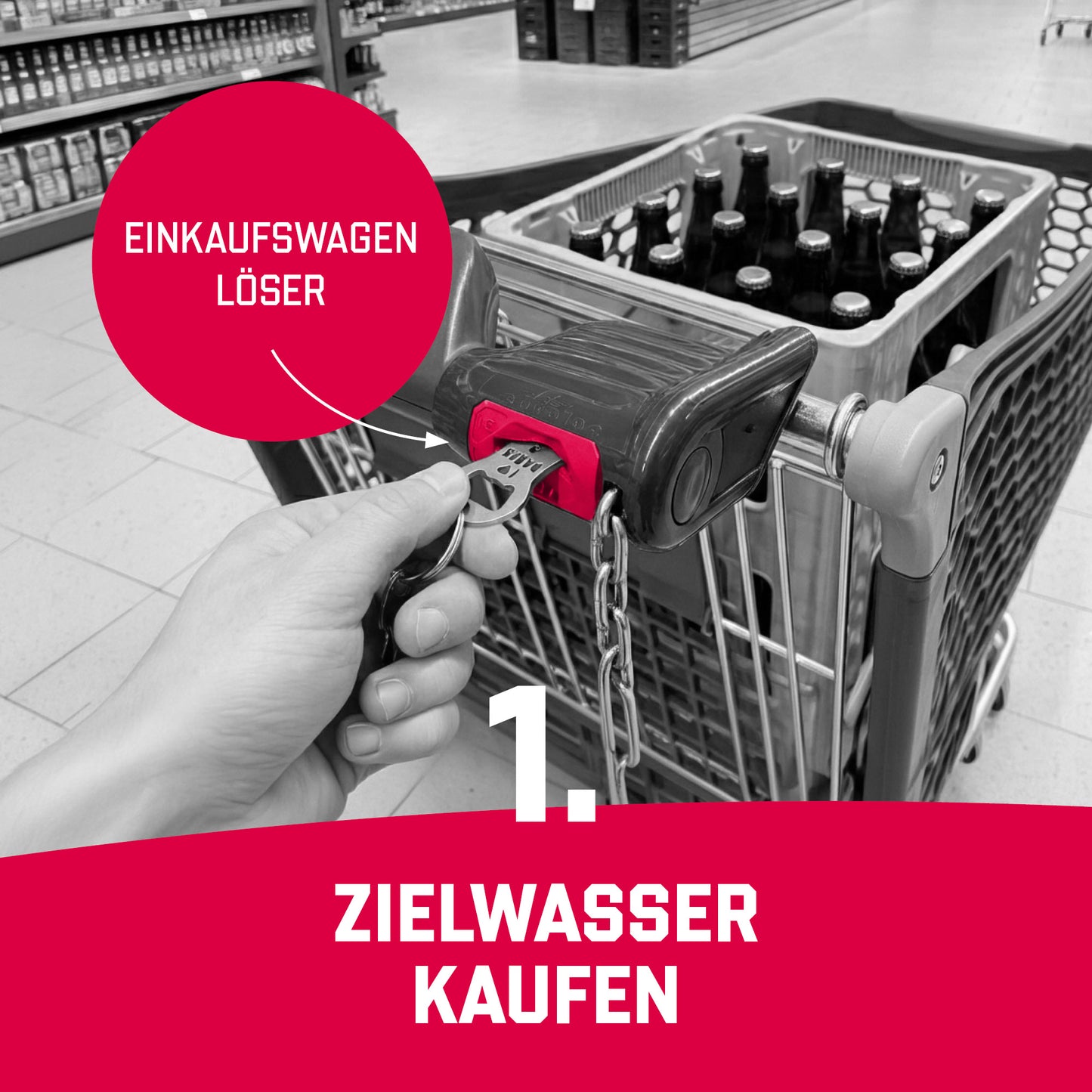 Triplopper Darts Schlüsselanhänger mit Flaschenöffner und Einkaufswagenlöser aus Edelstahl