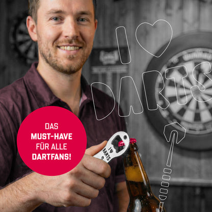 Triplopper Darts Schlüsselanhänger mit Flaschenöffner und Einkaufswagenlöser aus Edelstahl