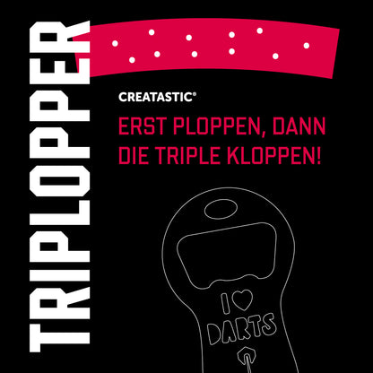 Triplopper Darts Schlüsselanhänger mit Flaschenöffner und Einkaufswagenlöser aus Edelstahl