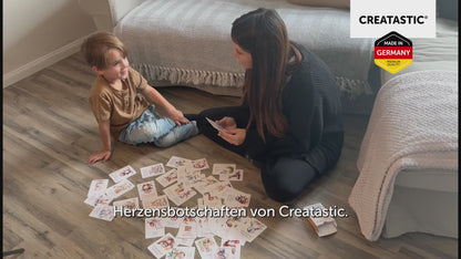 Gefühlskarten Affirmationskarten für Kinder mit lustigen Motiven und verständlichen Texten, 50 Karten