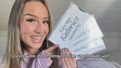 Restaurant Gutschein, Gutschein Essen gehen mit Hülle (Schuber), Karte mit Golddruck und Rubbelaufkleber, DIN lang