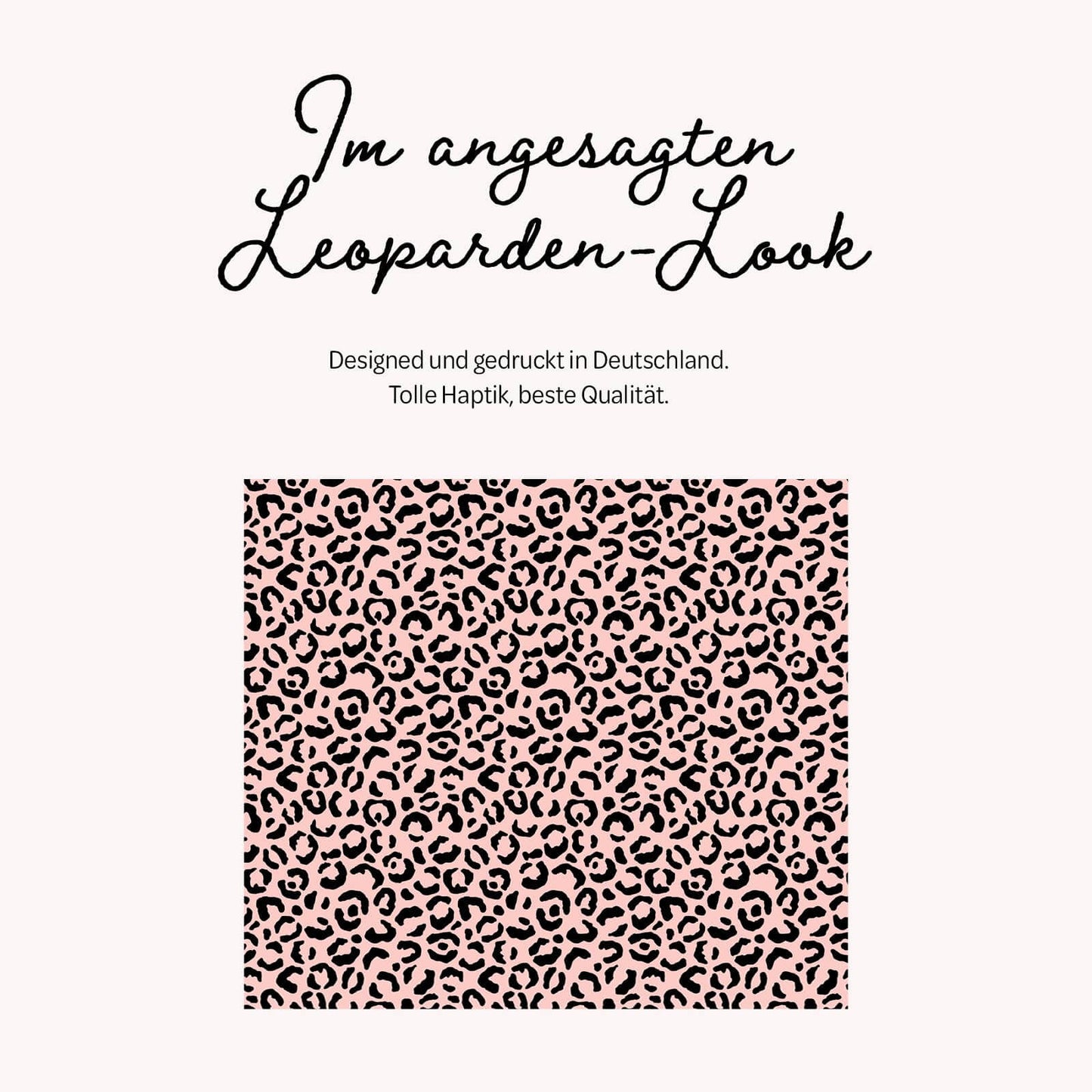 Leopardenlook-Hintergrund in Rosa, designed und gedruckt in Deutschland, hochwertige Haptik.
