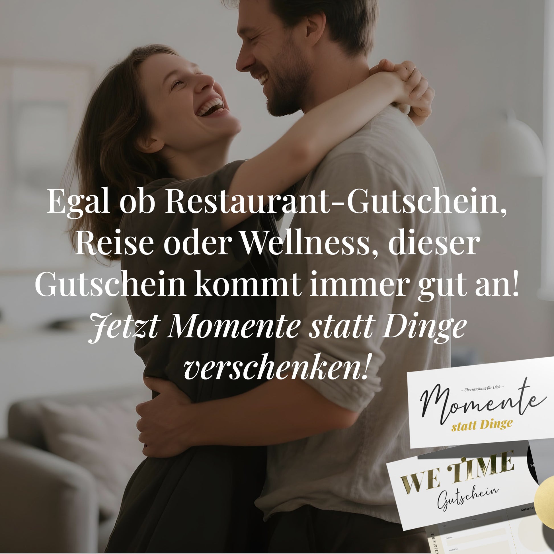 Zeit statt Zeug Gutschein – gemeinsame Zeit schenken mit We Time Karte, mit Hülle und Rubbelaufkleber, DIN lang.